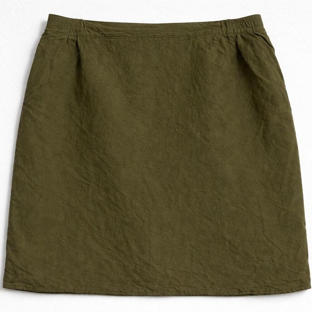 Vintage 90s‎ Linen-Rayon Skirt Elevated Basic